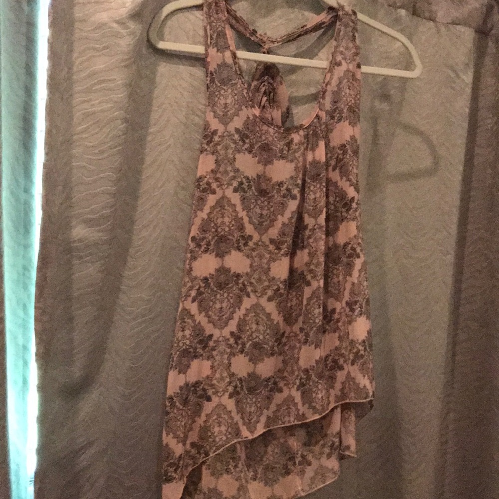 Damask sheer tank